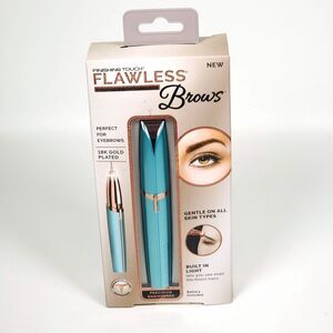 Finishing Touch Flawless Brow 18K Gold Plated Hair Remover ICE BLUE NEW Painless